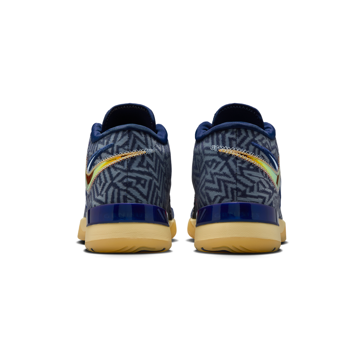 Nike LeBron NXXT Genisus Midnight Navy Soft Yellow Bright Crimson Light Armory Blue