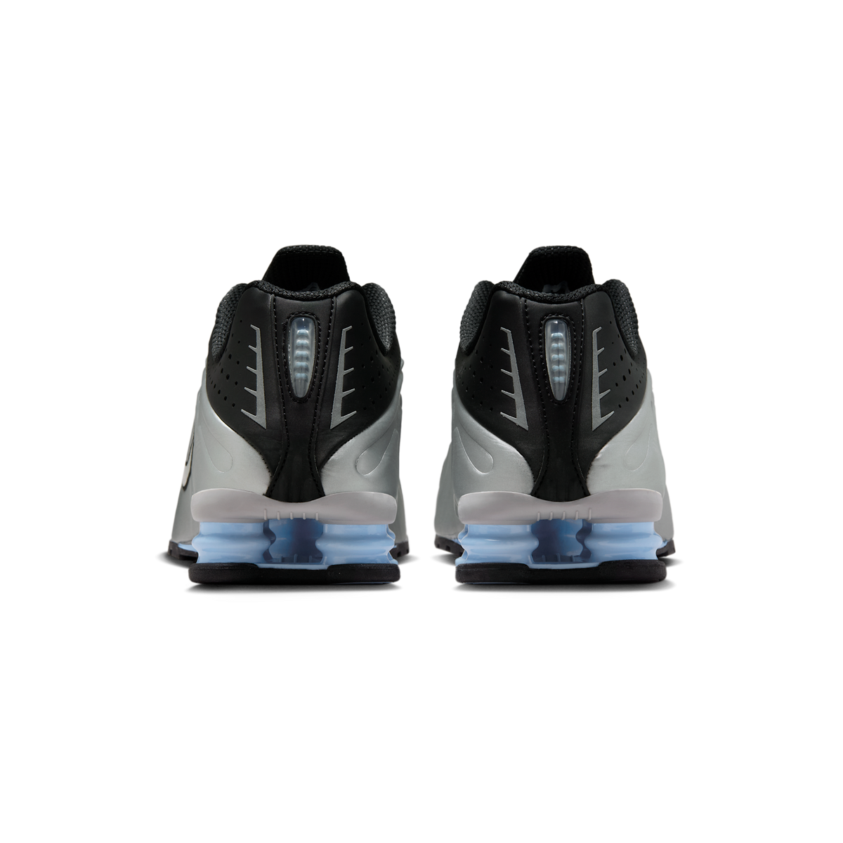 Nike Shox R4 Metallic Silver Black Psychic Blue