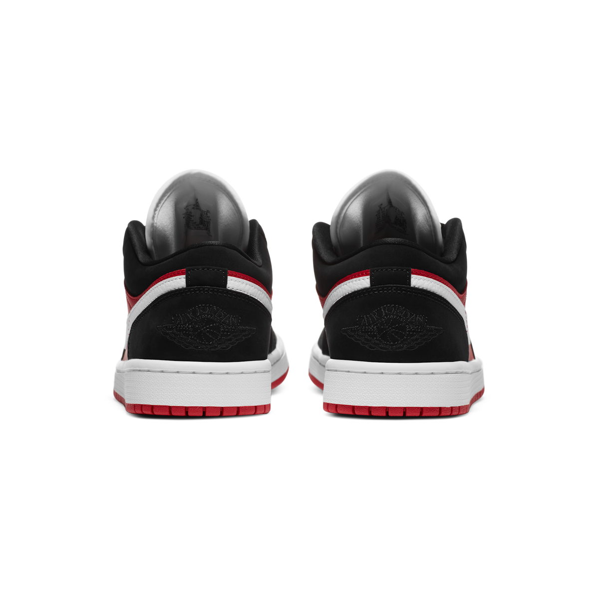 Jordan 1 Low Black White Gym Red (Women's)