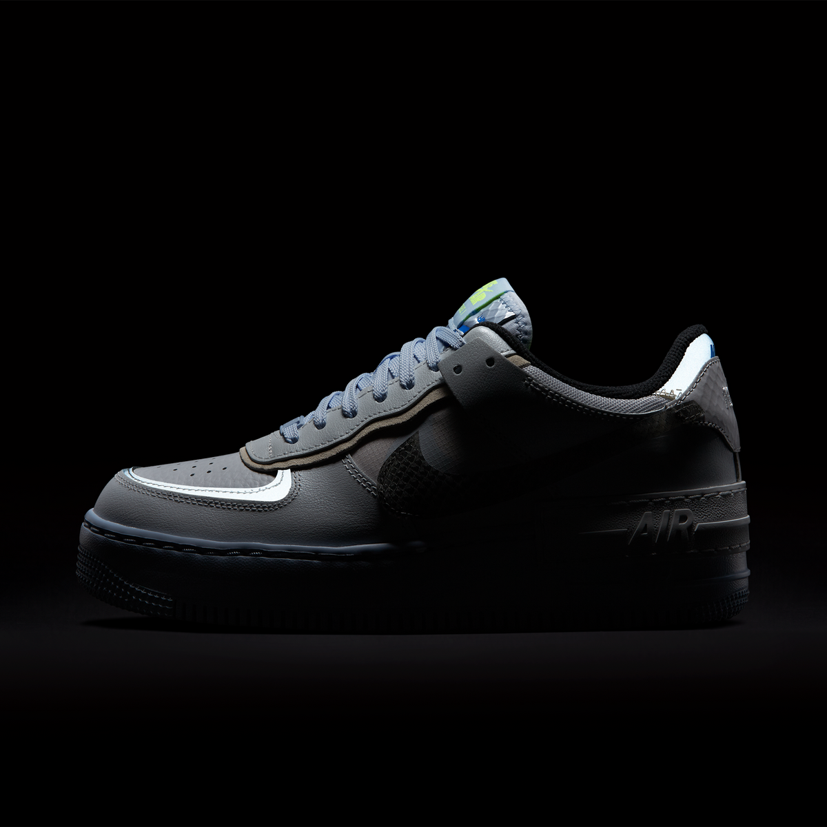 Nike Air Force 1 Low Shadow Pure Platinum Snakeskin Blue (Women's)