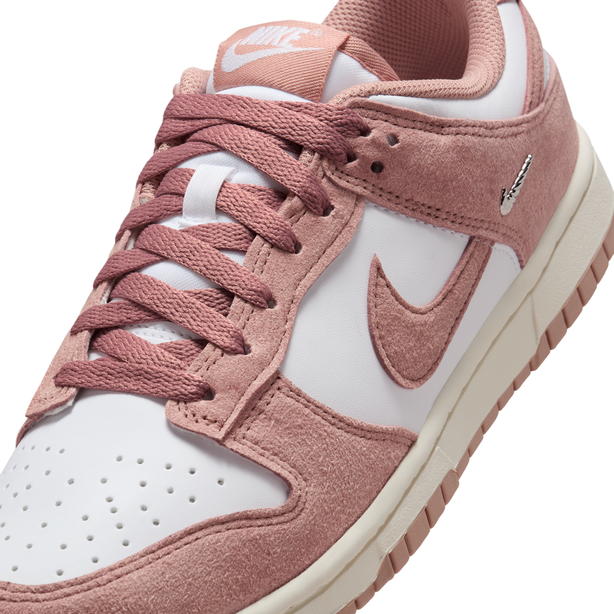 Nike Dunk Low Rose Whisper Gold Mini Swoosh (Women's)
