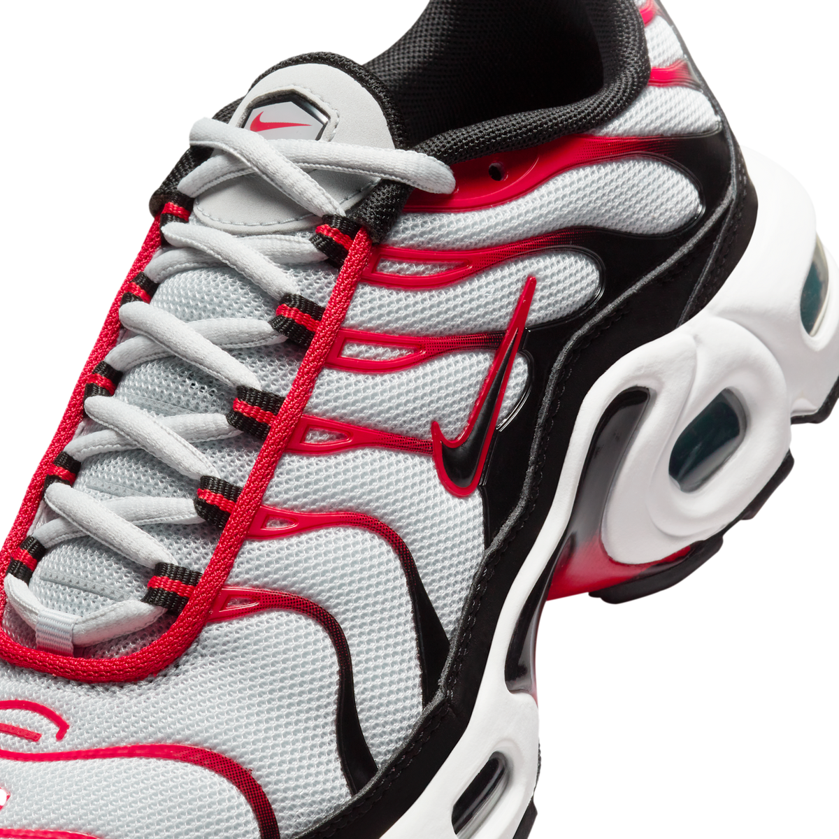 Nike Air Max Plus Pure Platinum Black White University Red (GS) | CD0609-027