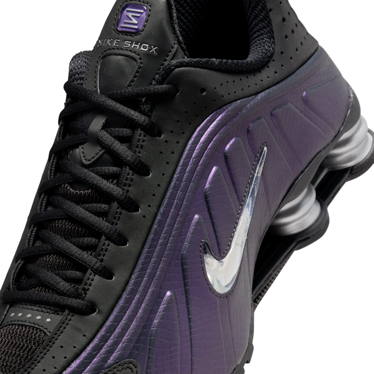 Nike Shox R4 Black Metallic Silver Purple Dynasty