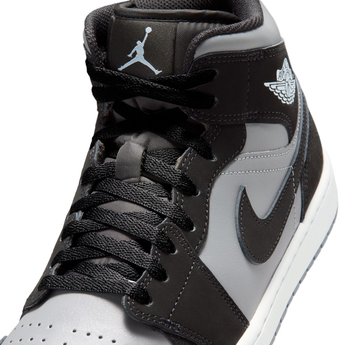Jordan 1 Mid Black Cool Grey Light Armoury Blue