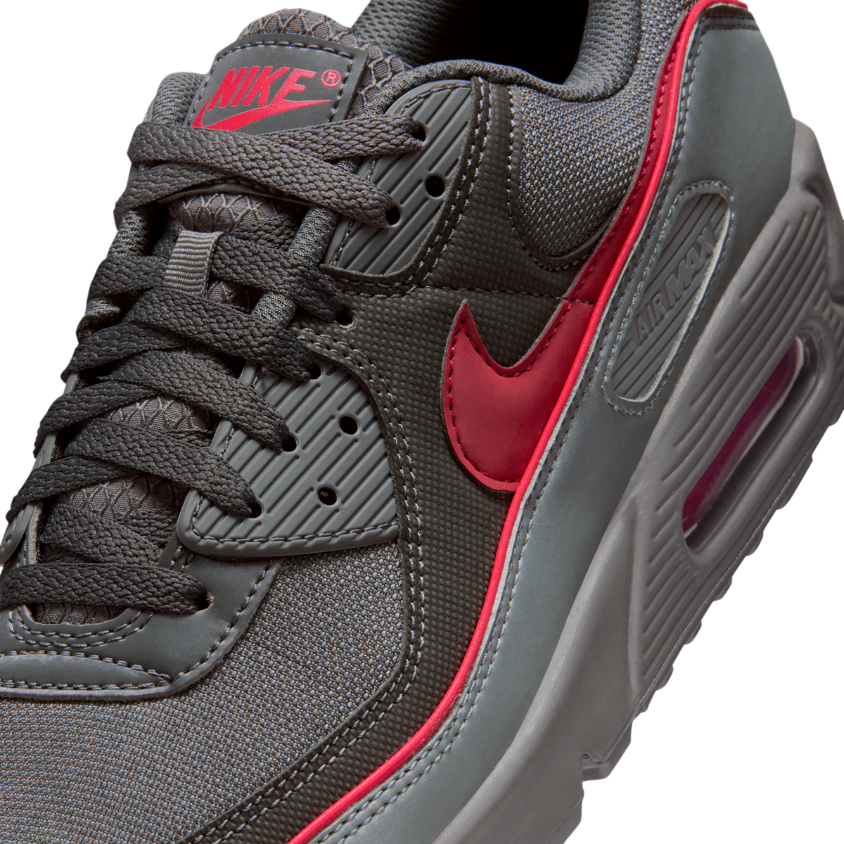 Nike Air Max 90 Premium Iron Grey University Red