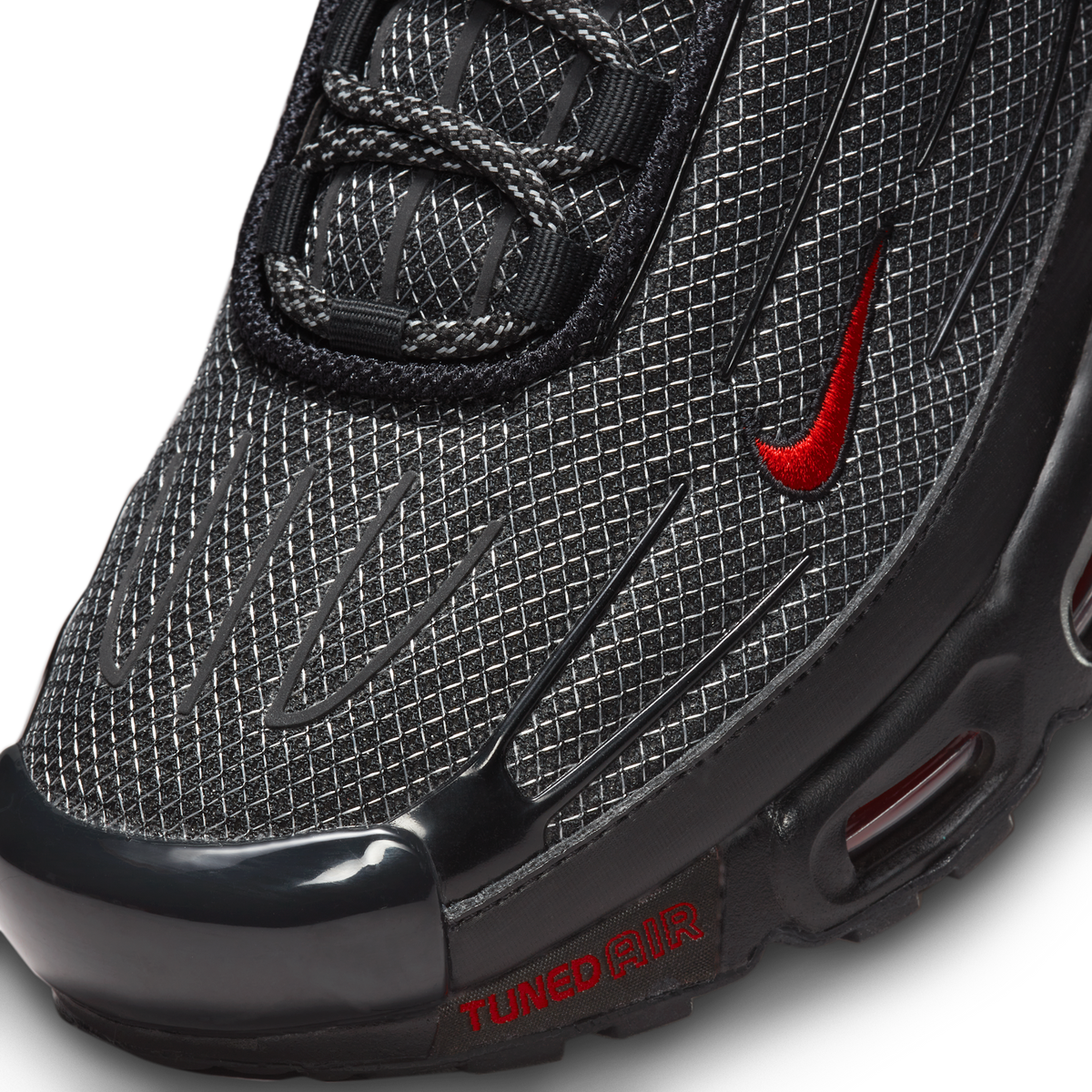 Nike Air Max Plus 3 Black Reflective Silver University Red | DO6385-002