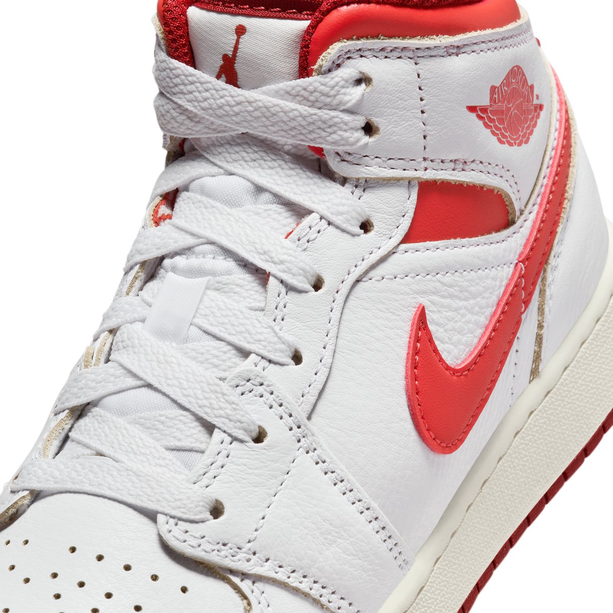 Jordan 1 Mid SE White Dune Red (GS)