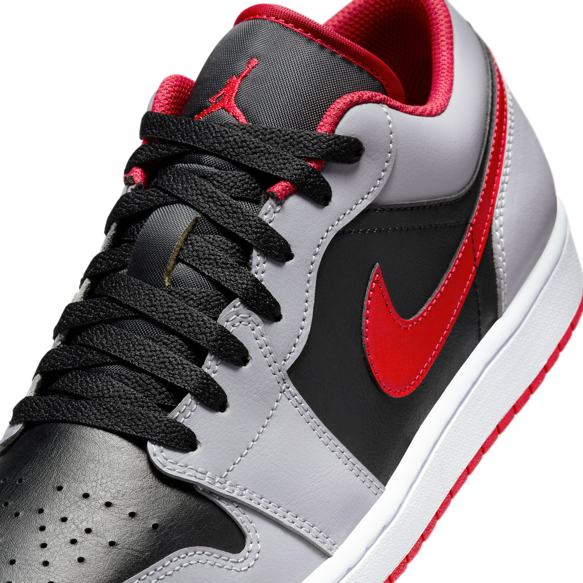 Jordan 1 Low Black Light Smoke Grey Gym Red