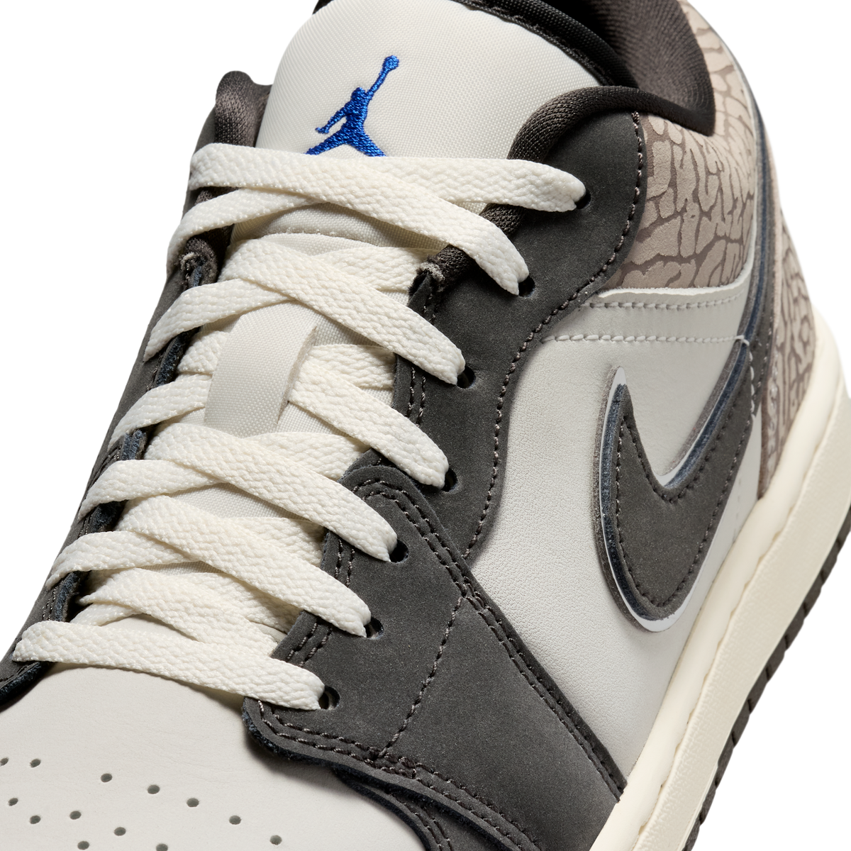 Jordan 1 Low SE Sail Deep Pewter Elephent Print