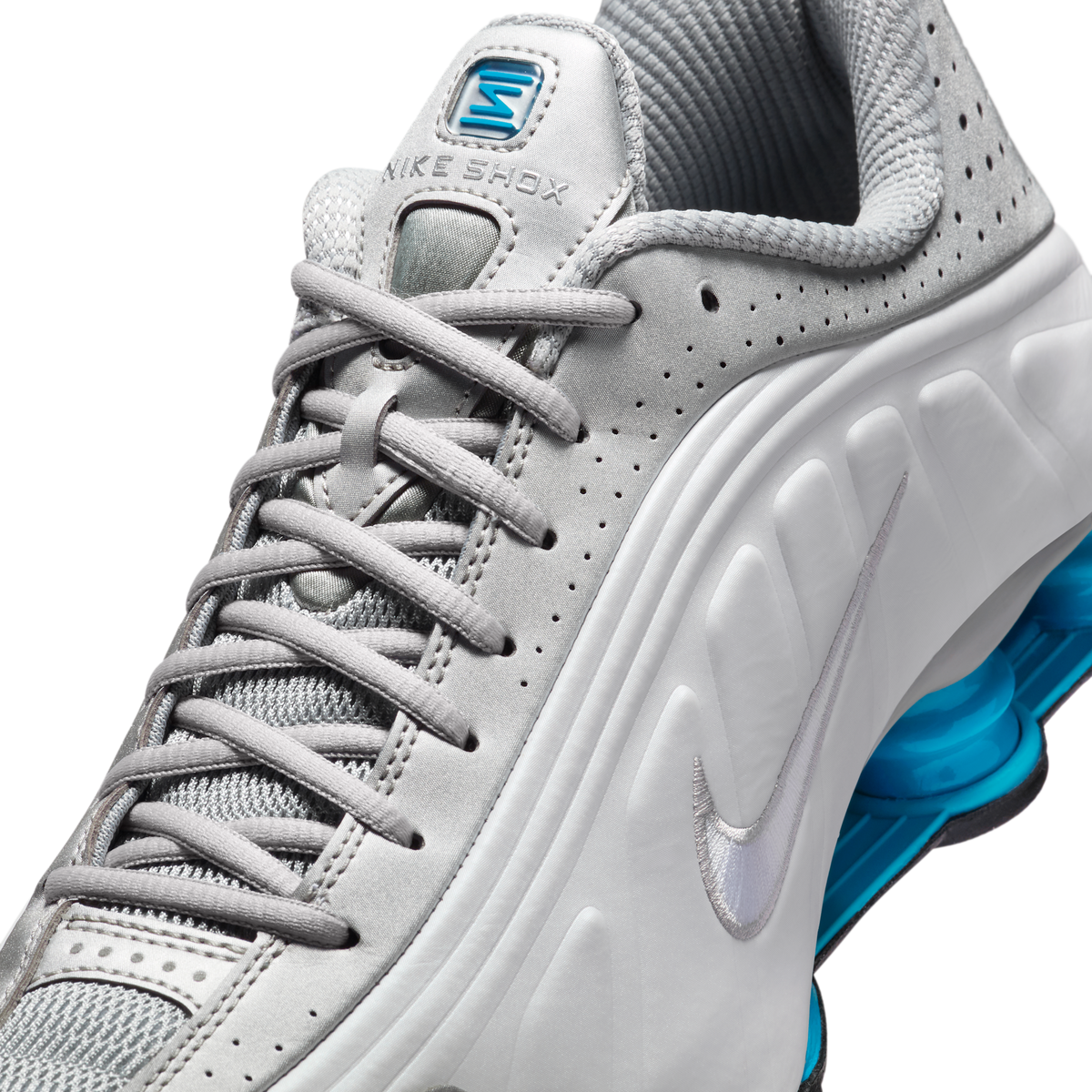 Nike Shox R4 Metallic Silver White Blue Lagoon | HQ1988-005