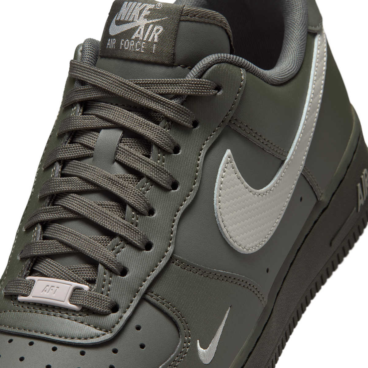 Nike Air Force 1 Low '07 Carbon Fiber Swoosh Newsprint College Grey