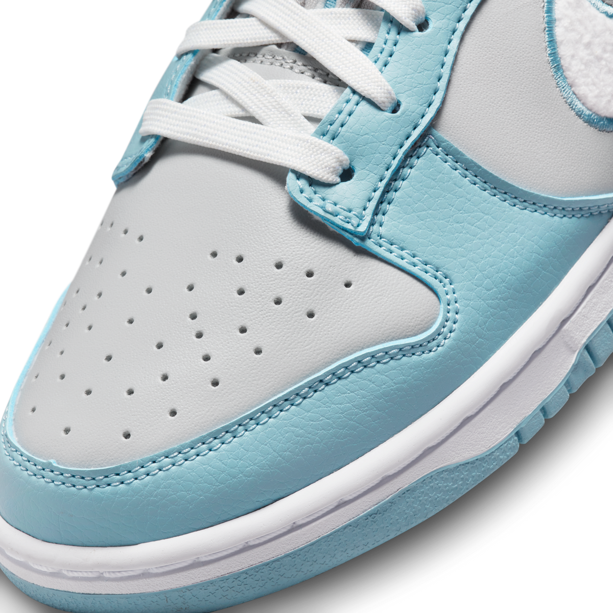 Nike Dunk Low Retro Fleece Swoosh Worn Blue