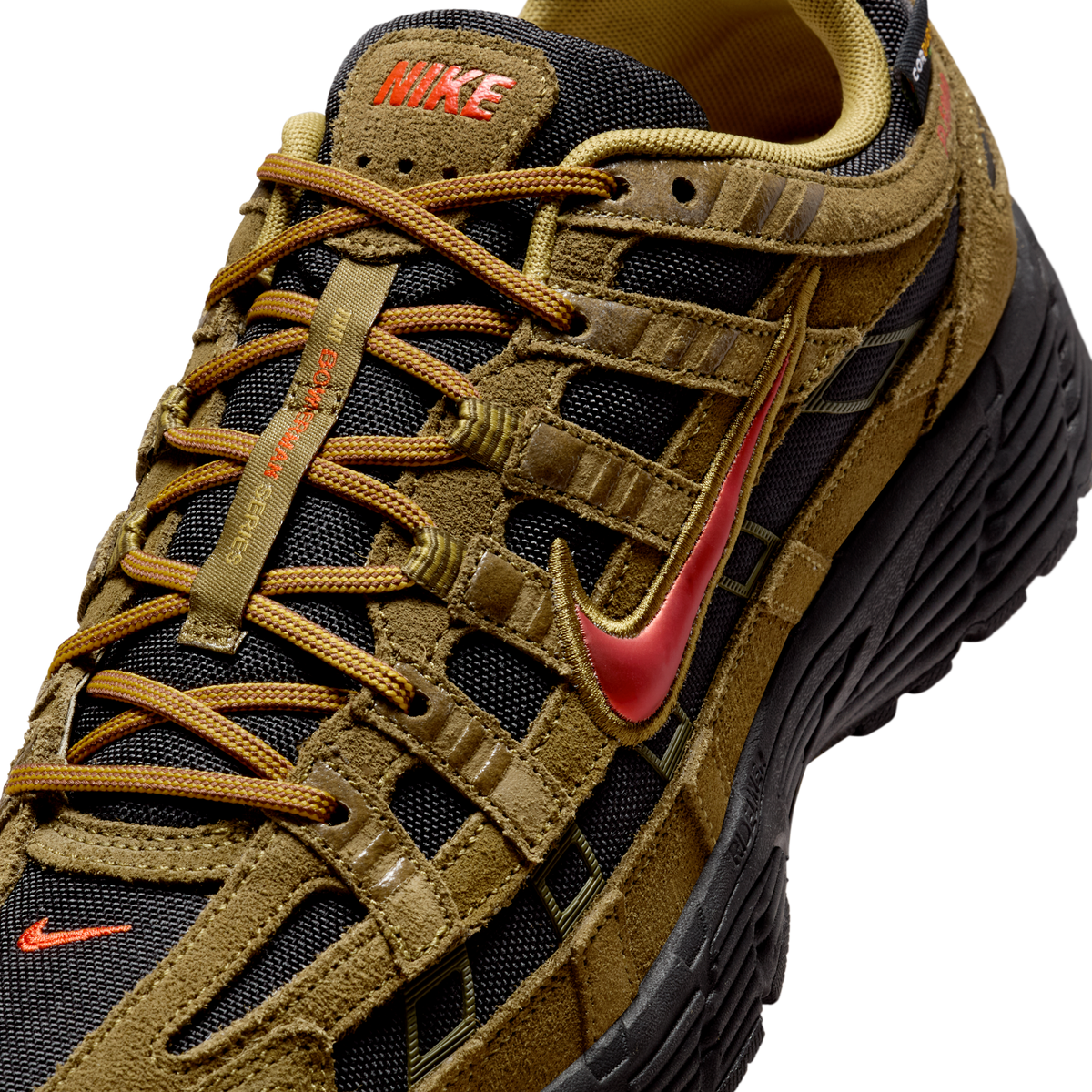 Nike P-6000 Premium Cordura Olive Flak Black Picante Red