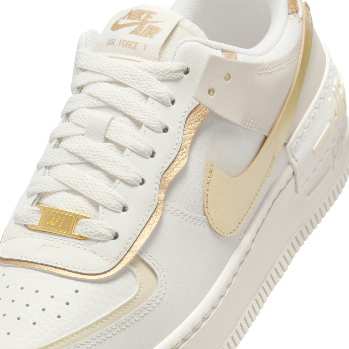 Nike Air Force 1 Shadow Sail Coconut Milk Metallic Gold (Women's)