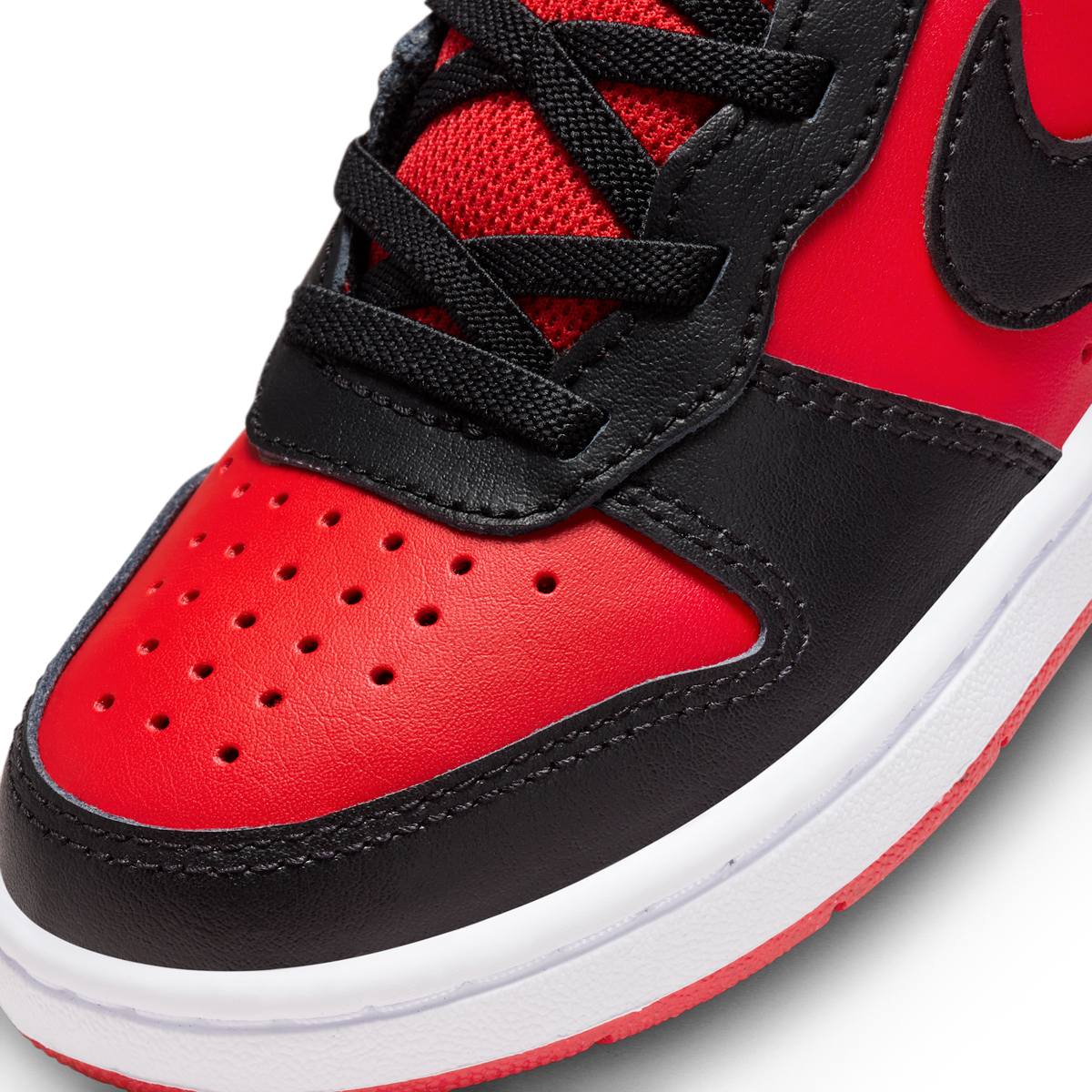 Nike Court Borough Mid 2 Black University Red (PS)