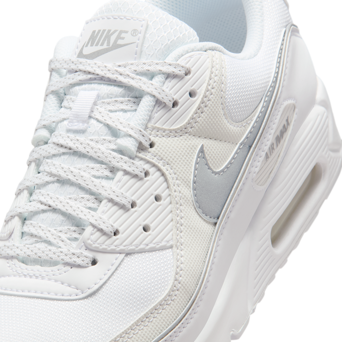 Nike Air Max 90 Premium White Metallic Silver Reflective