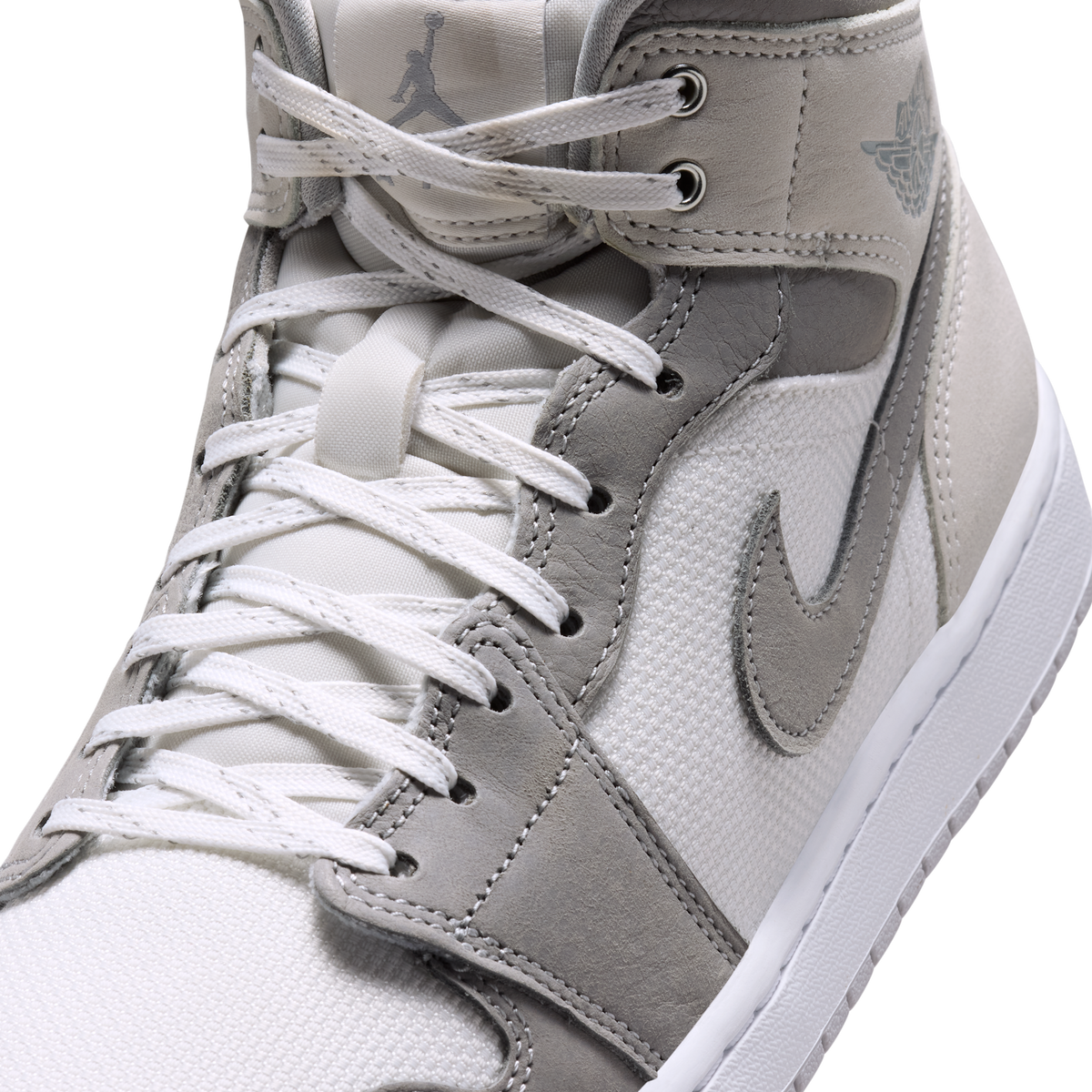Jordan 1 Mid SE White Phantom Sail Light Smoke Grey