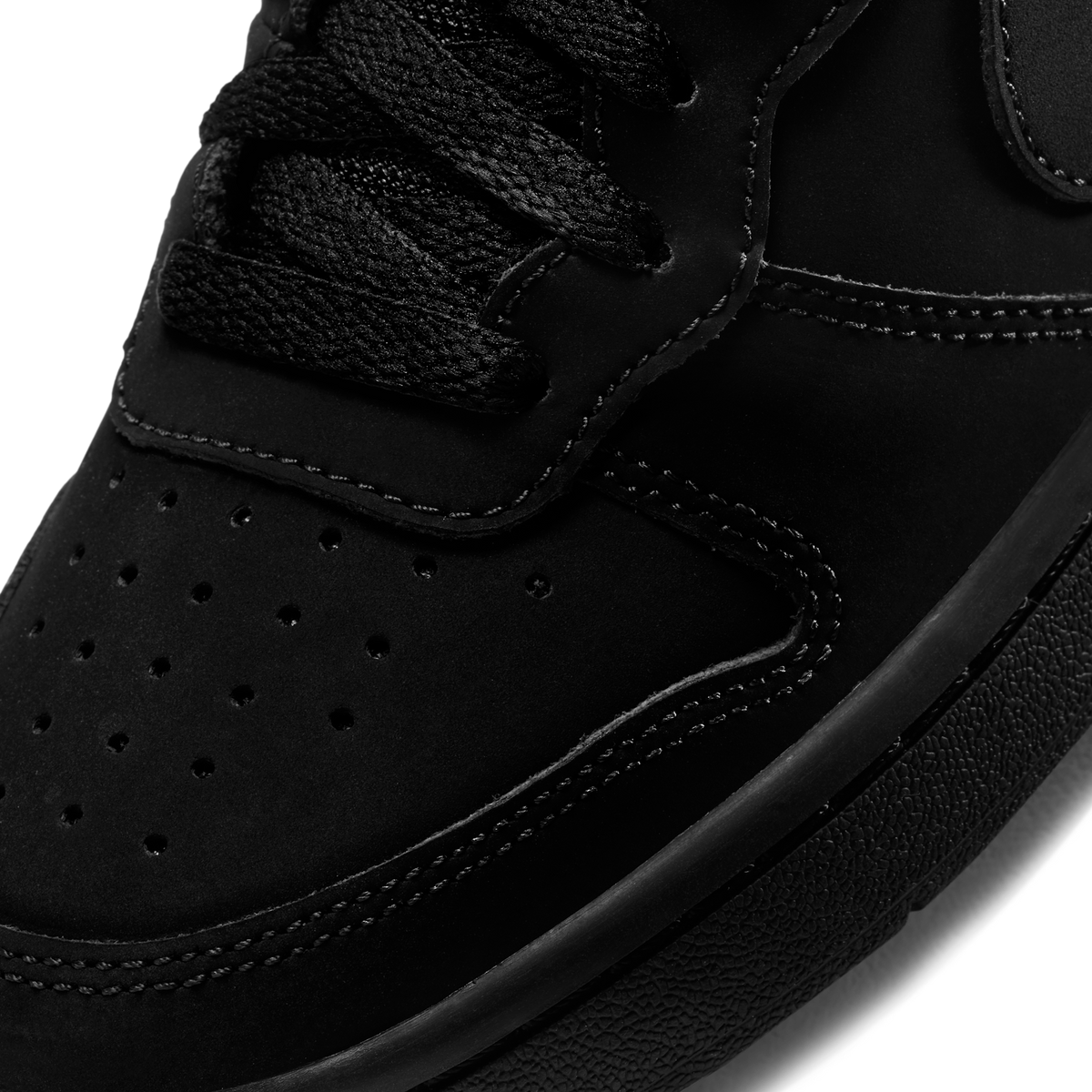 Nike Court Borough Mid 2 Triple Black Nubuck (GS)