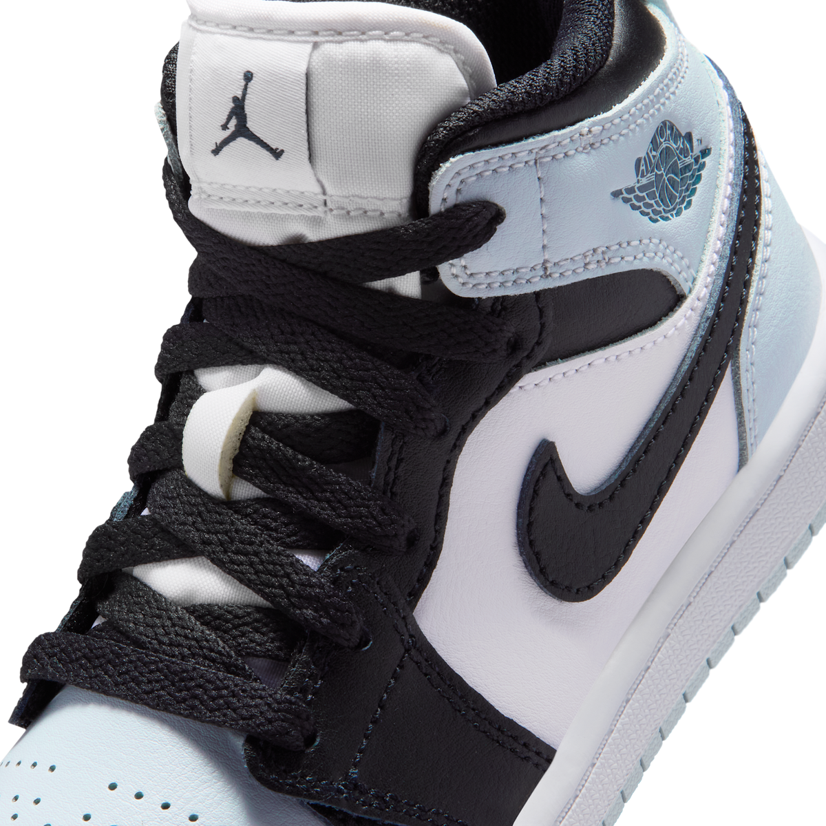 Jordan 1 Mid Black Aura Squadron Blue (PS)