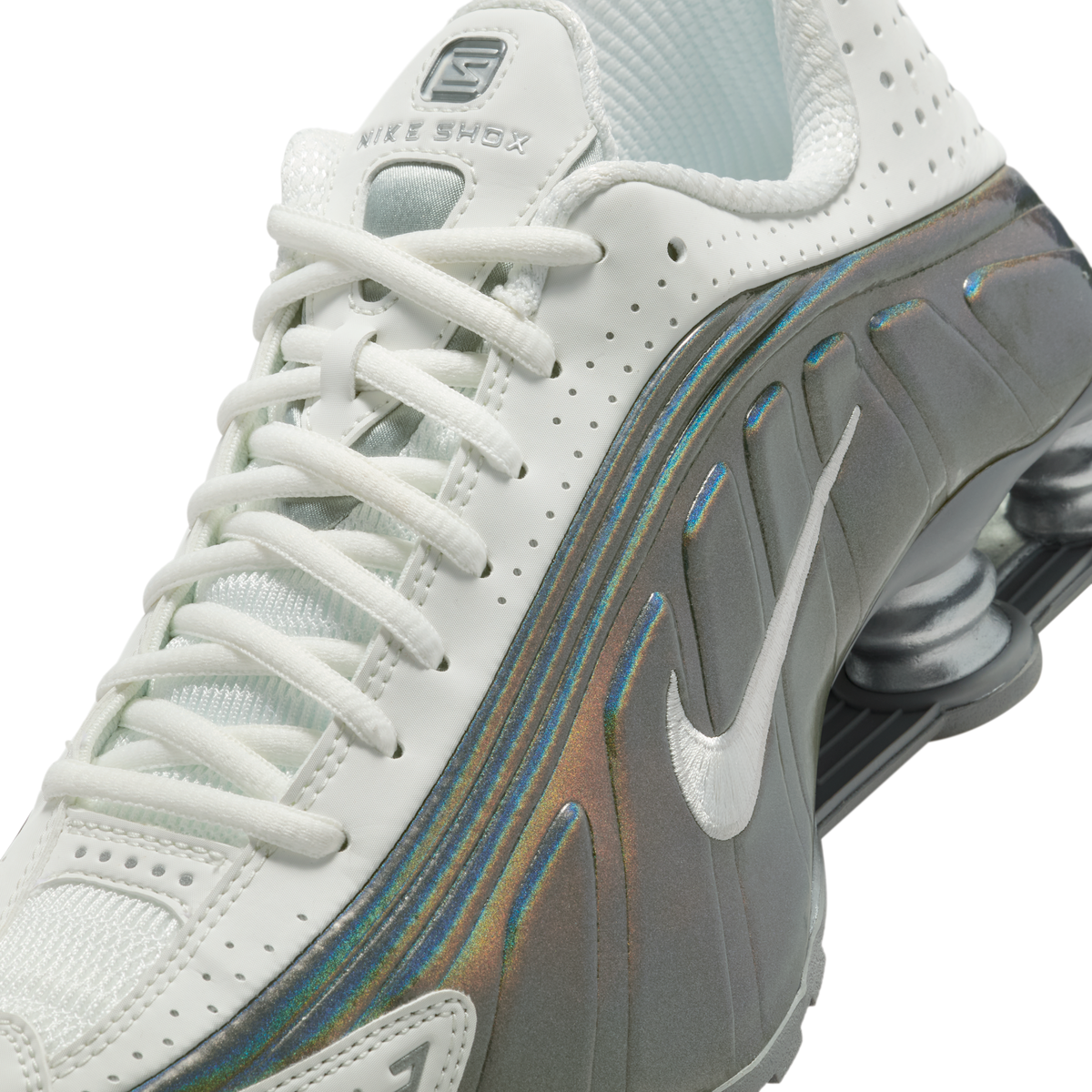 Nike Shox R4 White Iridescent (Women's) | IB7703-100