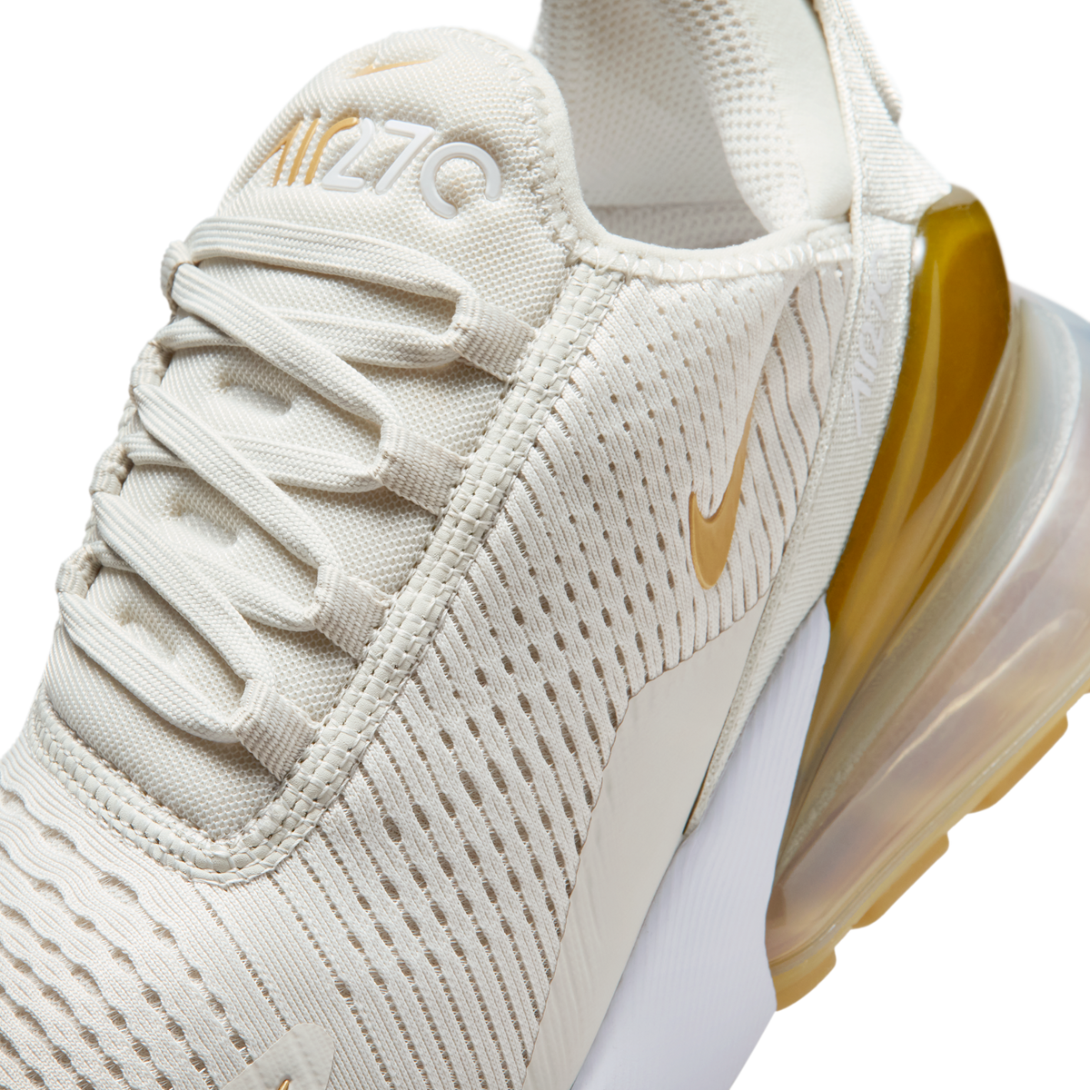 Nike Air Max 270 Light Bone Metallic Gold (Women's)