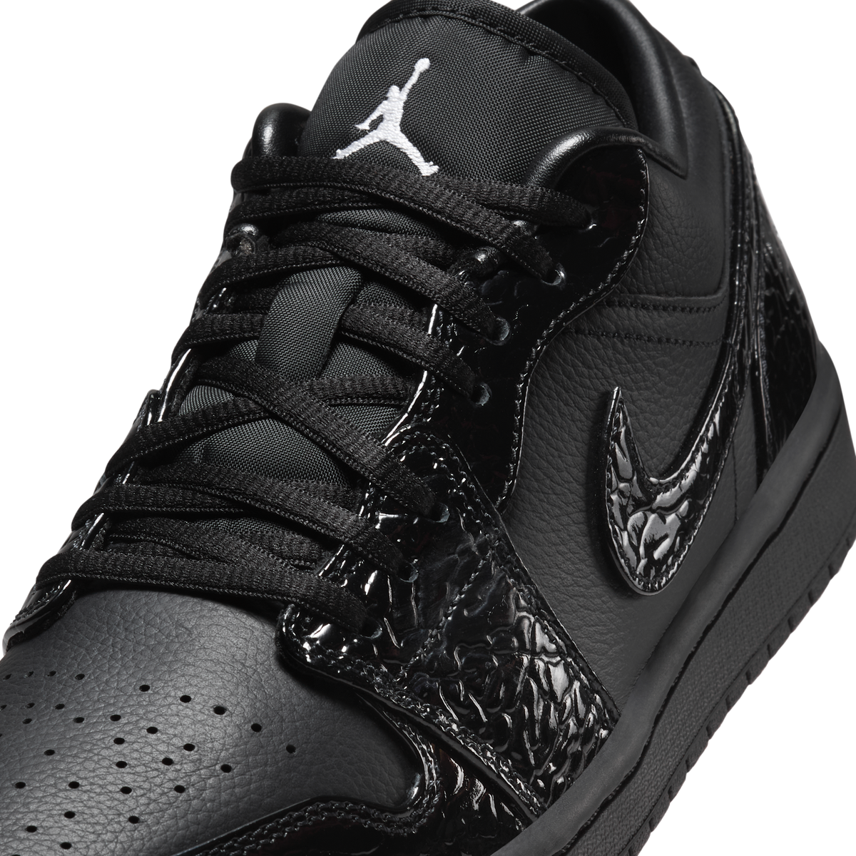 Jordan 1 Low SE Patent Elephant Black (Women's)