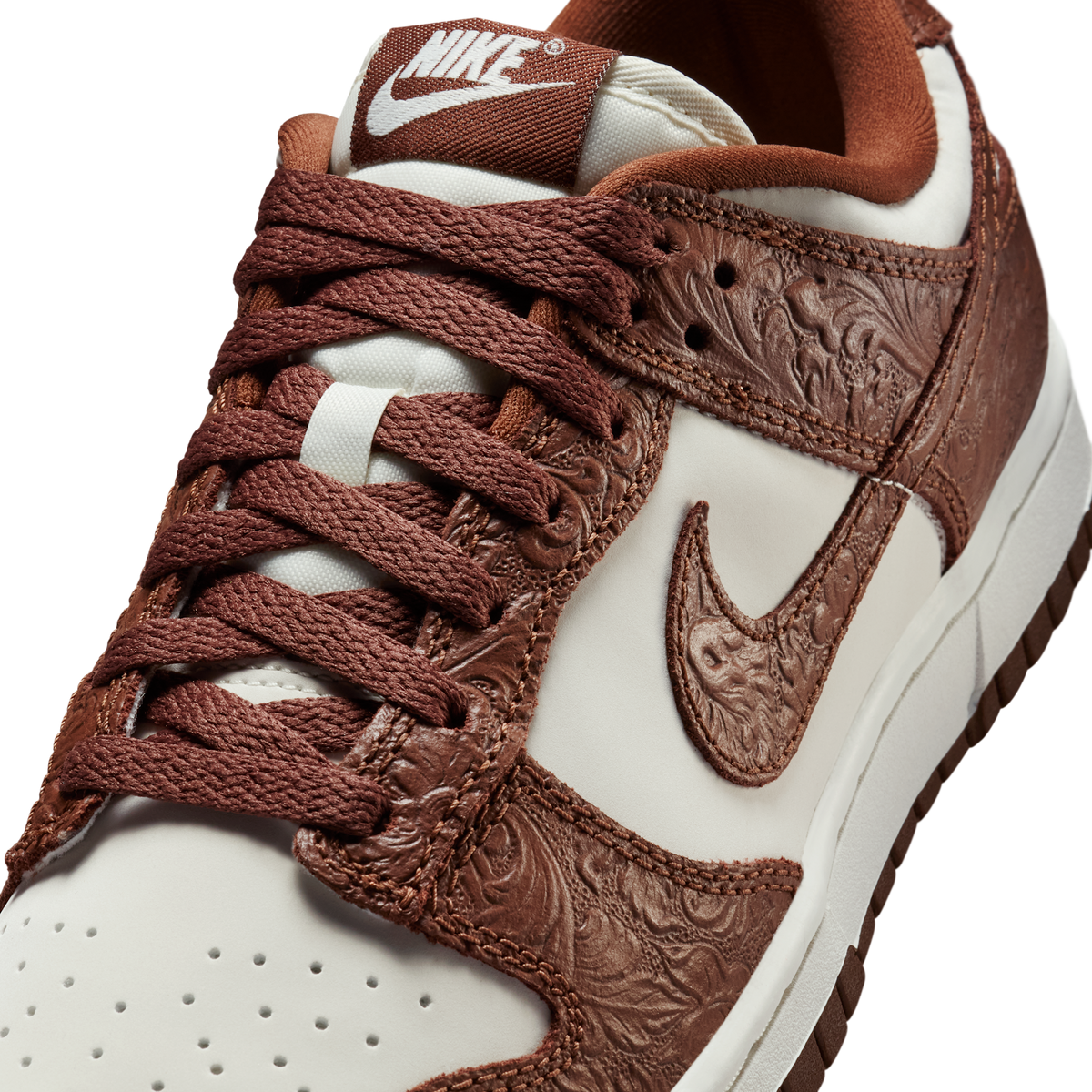 Nike Dunk Low Embossed Baroque Sail Fauna Brown (Women's) | IF3944-100