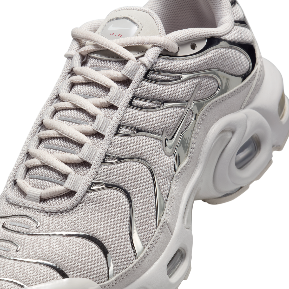 Nike Air Max Plus Light Iron Ore Gym Red Smoke Grey Metallic Silver (GS)