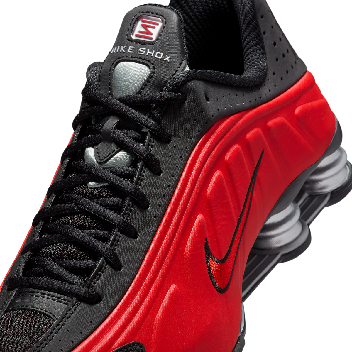 Nike Shox R4 University Red Black Metallic Silver