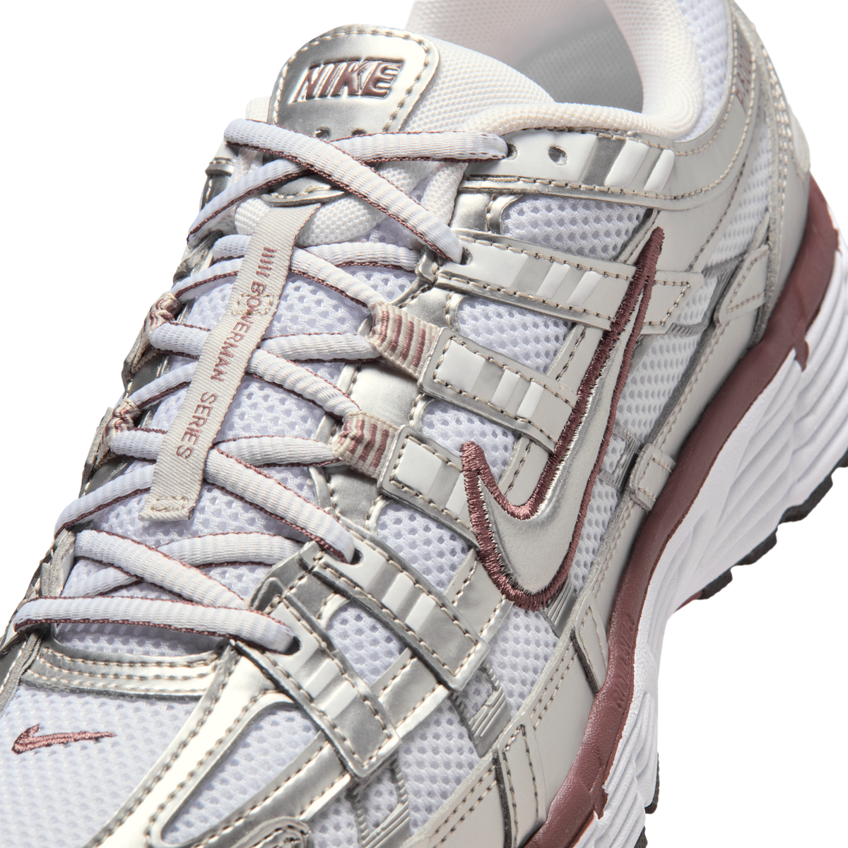Nike P-6000 White Metallic Silver Tattoo (Women's)