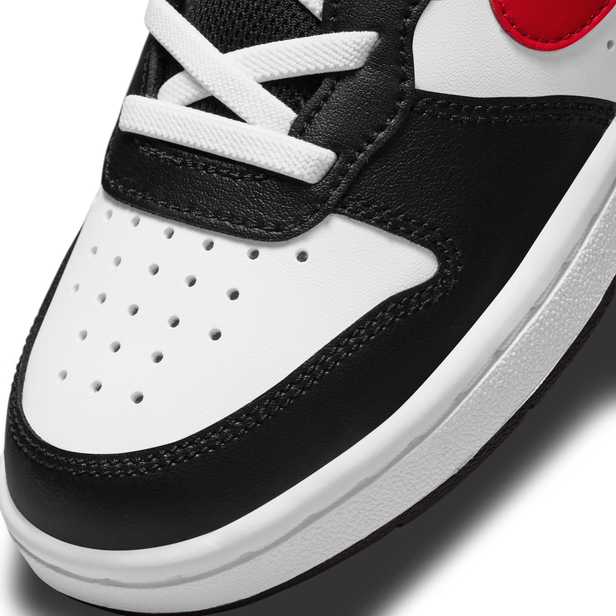 Nike Court Borough Mid 2 White Black University Red (PS)