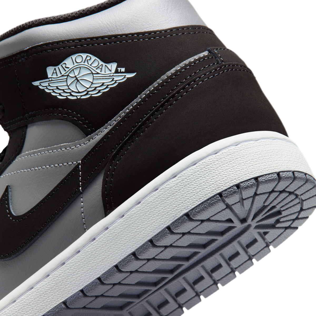 Jordan 1 Mid Black Cool Grey Light Armoury Blue
