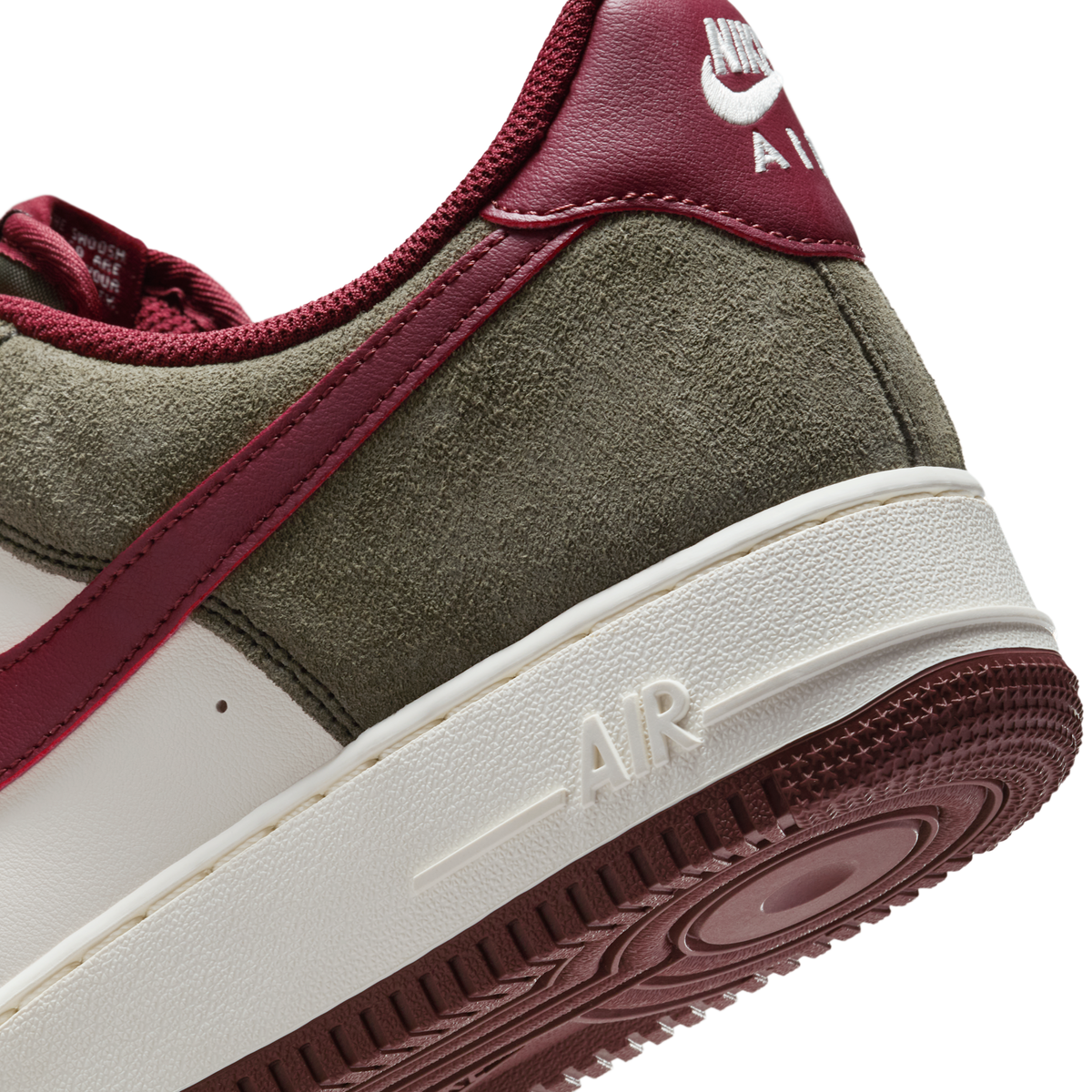 Nike Air Force 1 Low '07 LV8 Cargo Khaki Pale Ivory Dark Team Red