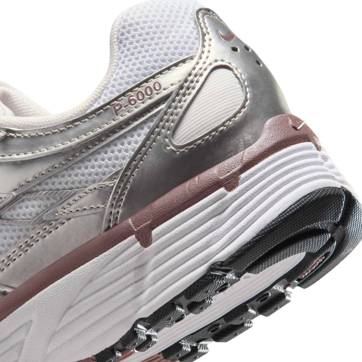 Nike P-6000 White Metallic Silver Tattoo (Women's)