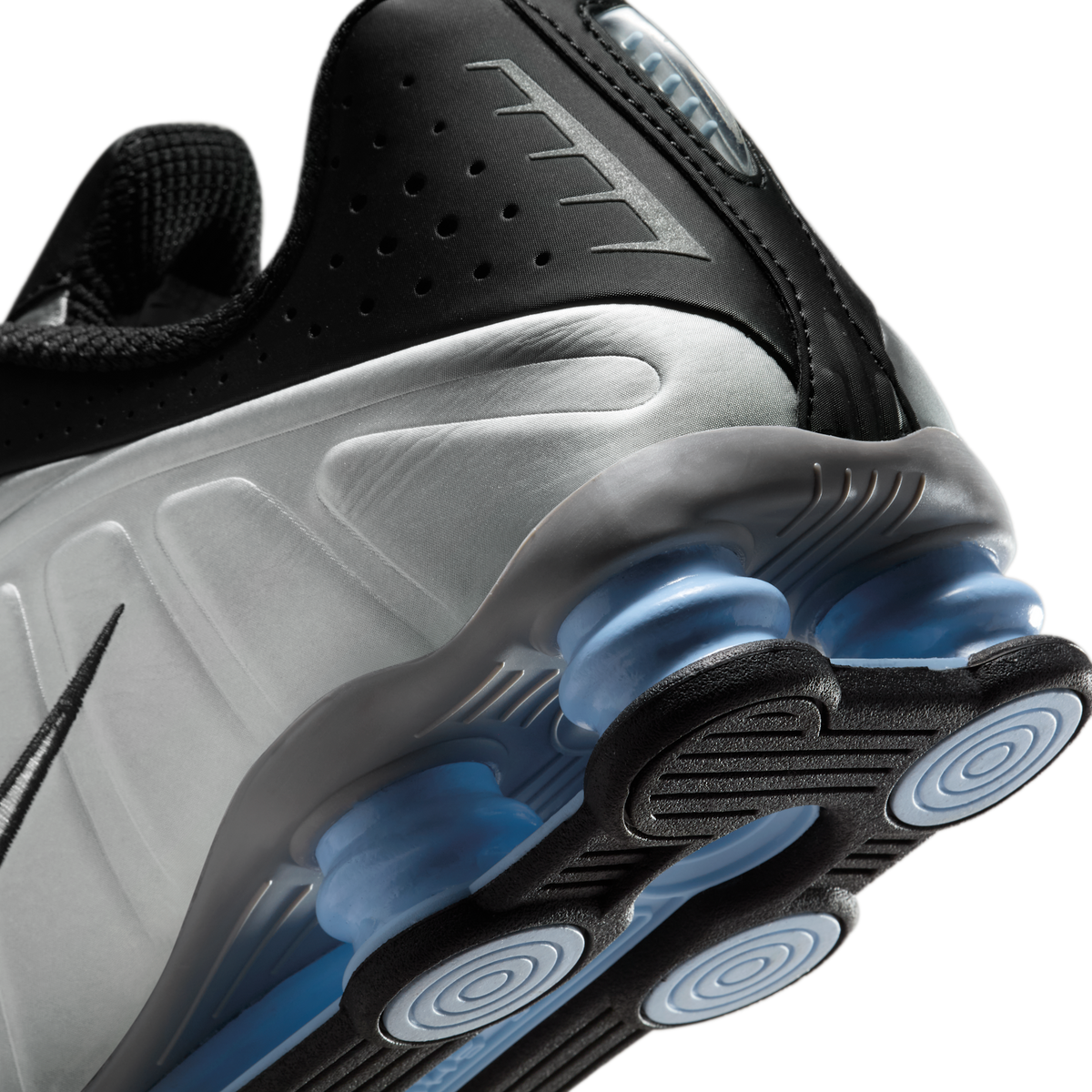 Nike Shox R4 Metallic Silver Black Psychic Blue