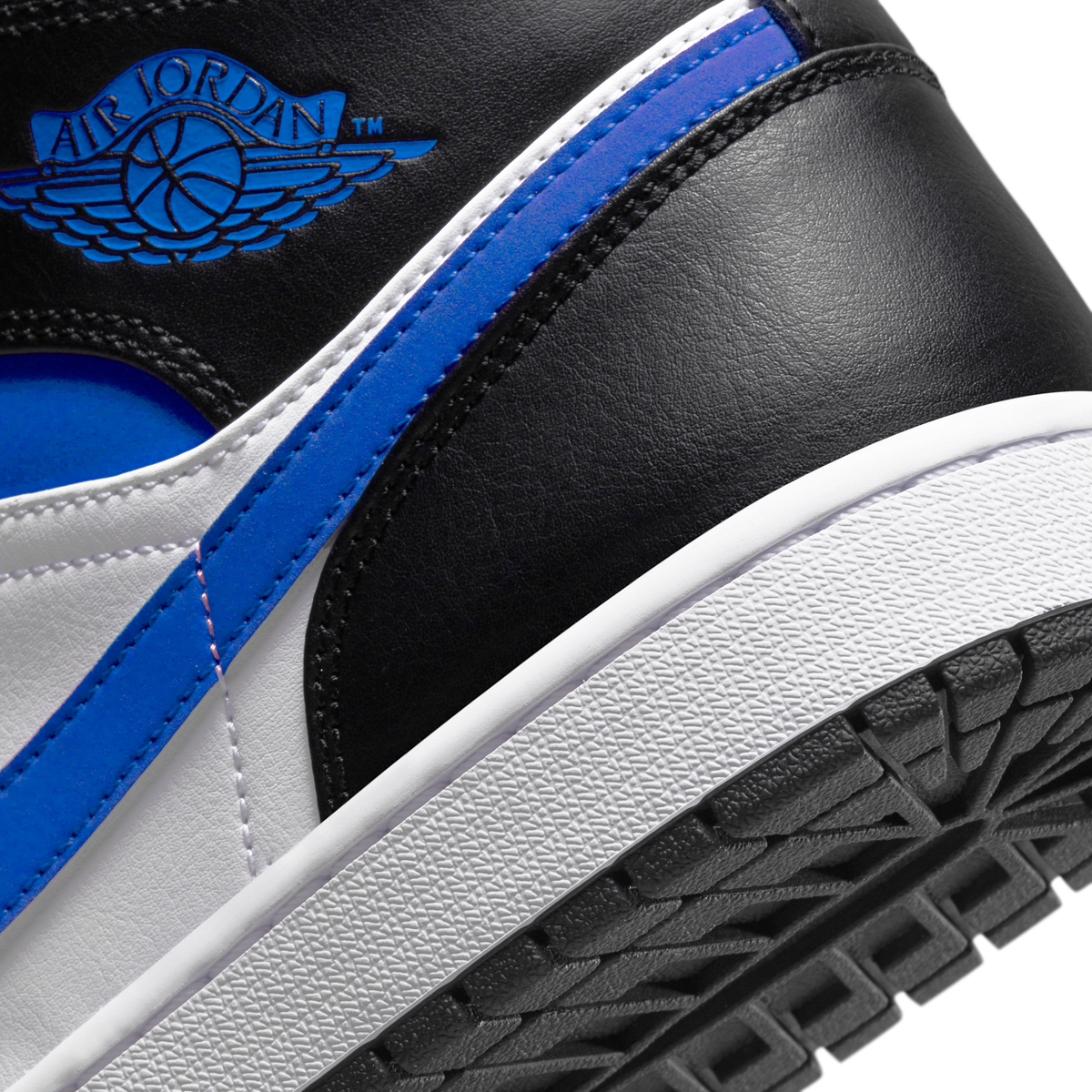 Jordan 1 Mid White Black Racer Blue