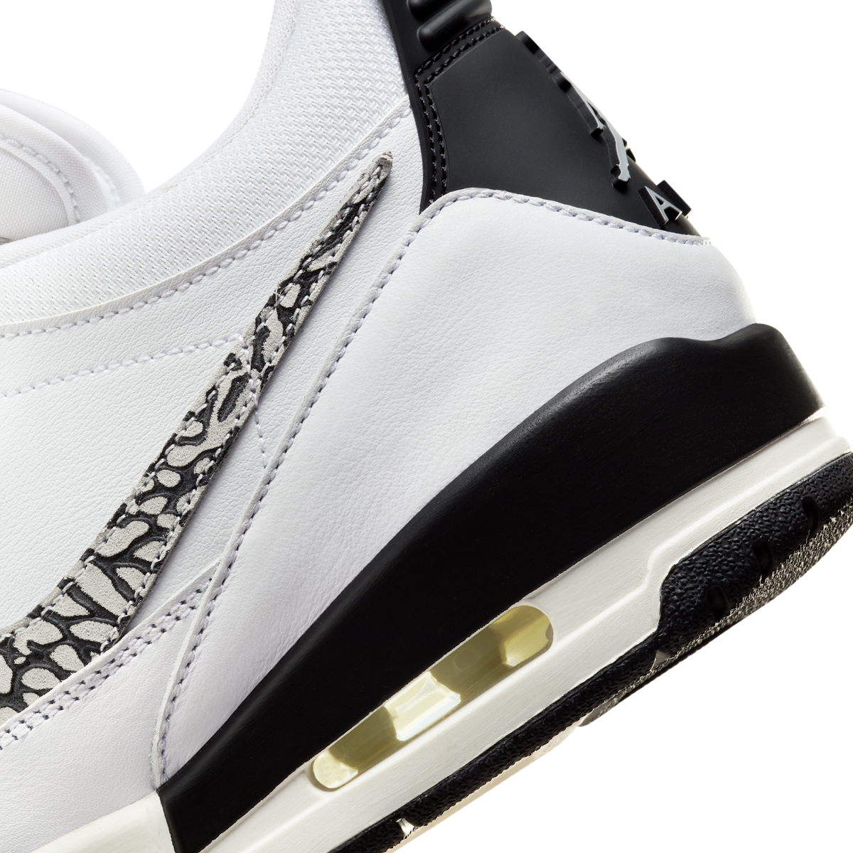 Jordan Legacy 312 Low White Black Elephant Swoosh
