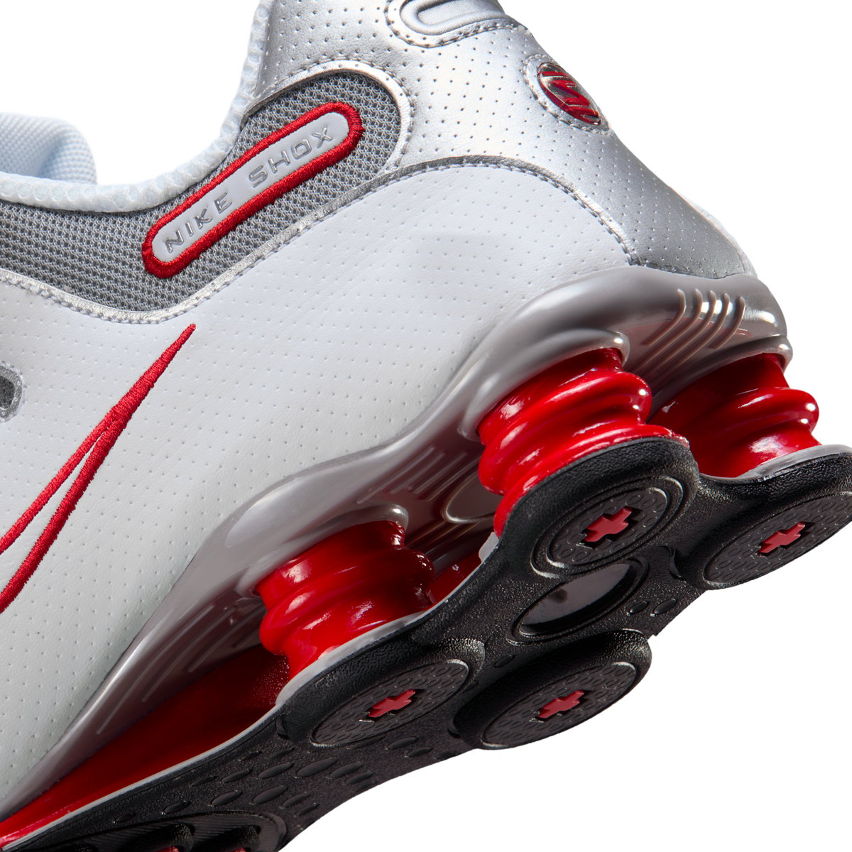 Nike Shox NZ White Red Metallic Silver | 378341-104