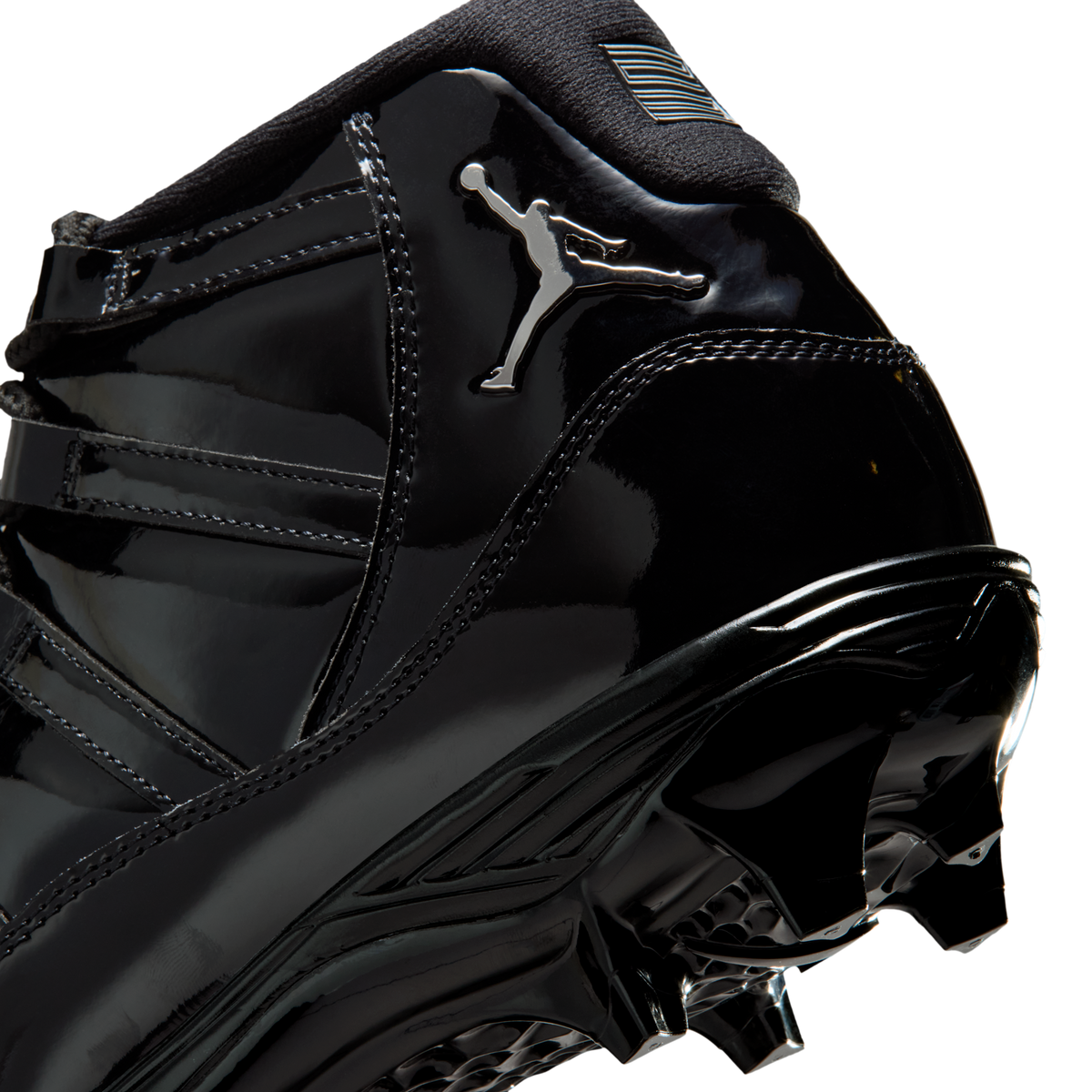 Jordan 11 Mid TD Cleat Patent Black