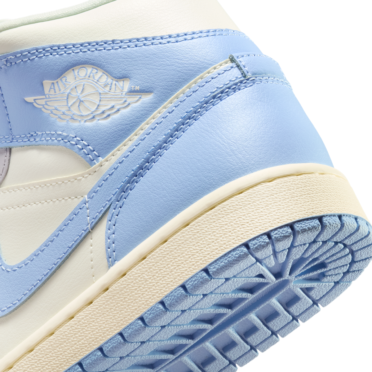 Jordan 1 Mid Psychic Blue Sail Coconut Milk (Women's)
