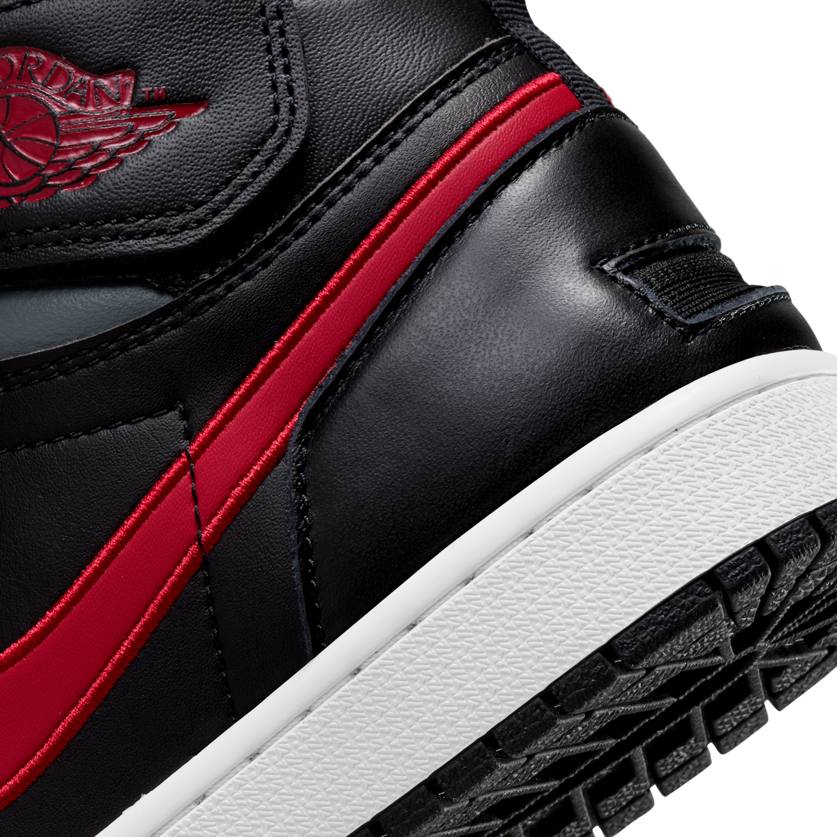 Jordan 1 High FlyEase Black Gym Red Smoke Grey