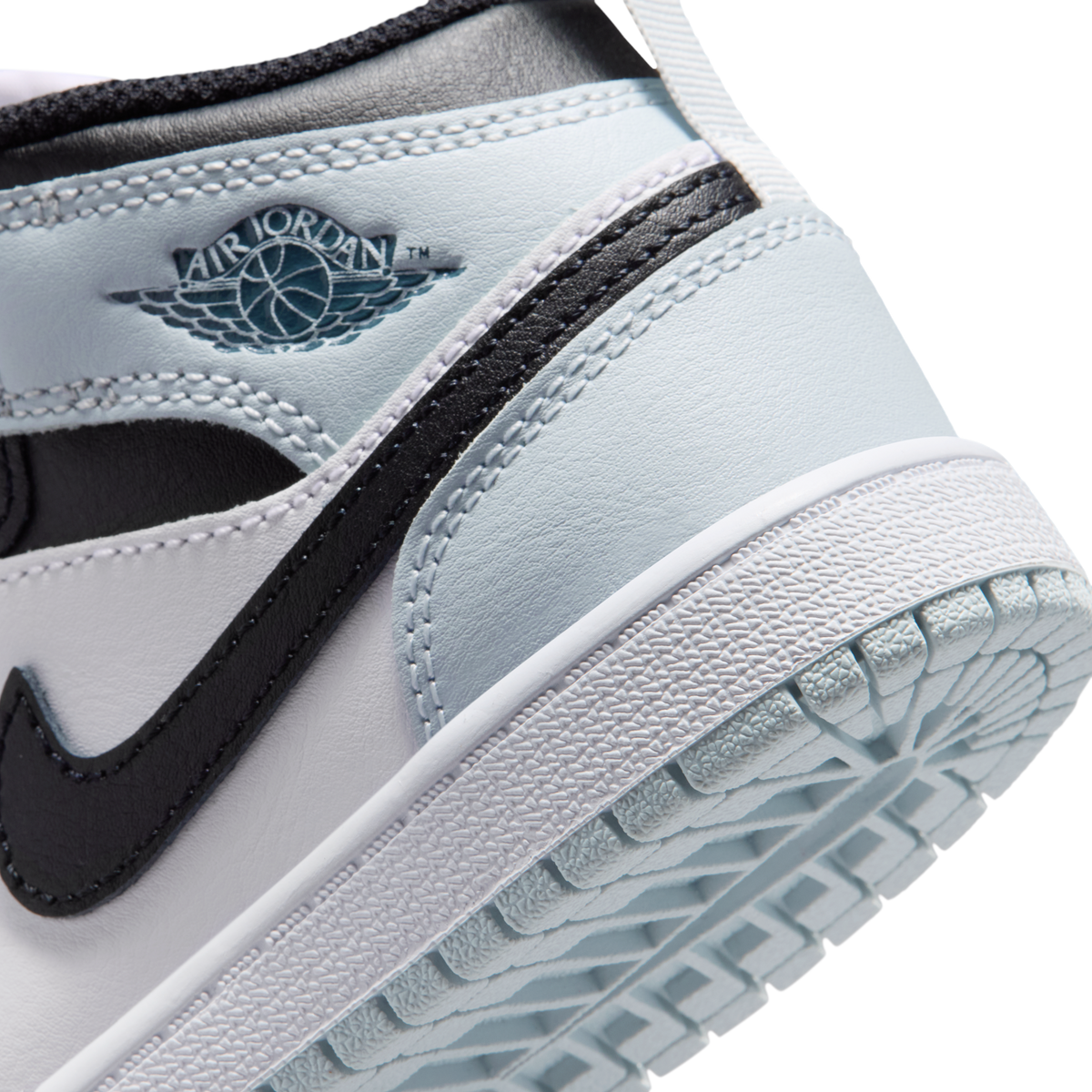 Jordan 1 Mid Black Aura Squadron Blue (PS)