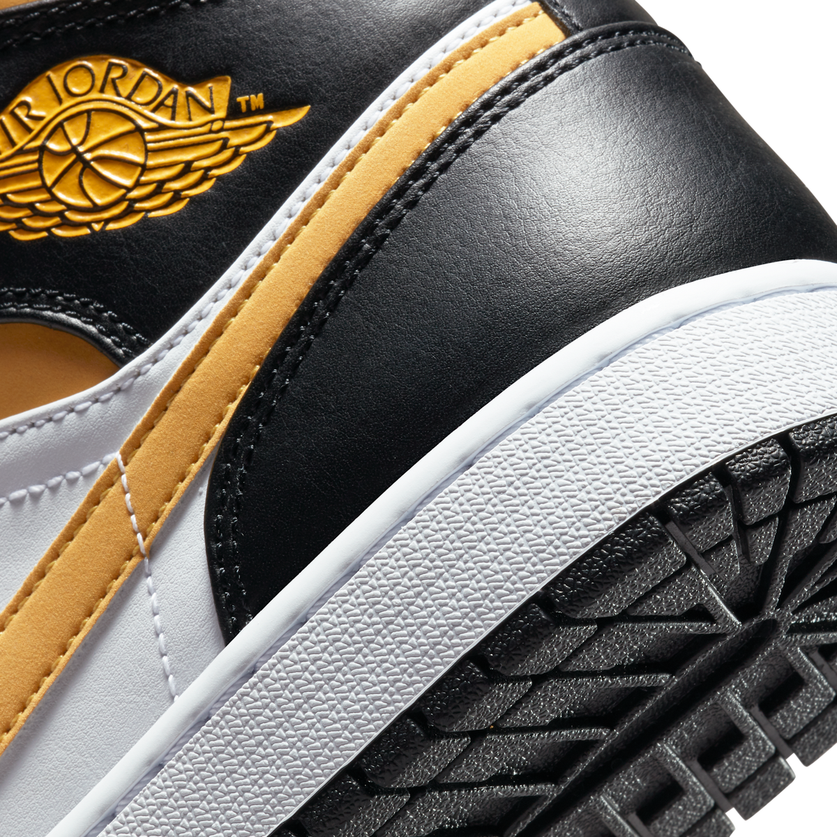 Jordan 1 Mid White Pollen Black