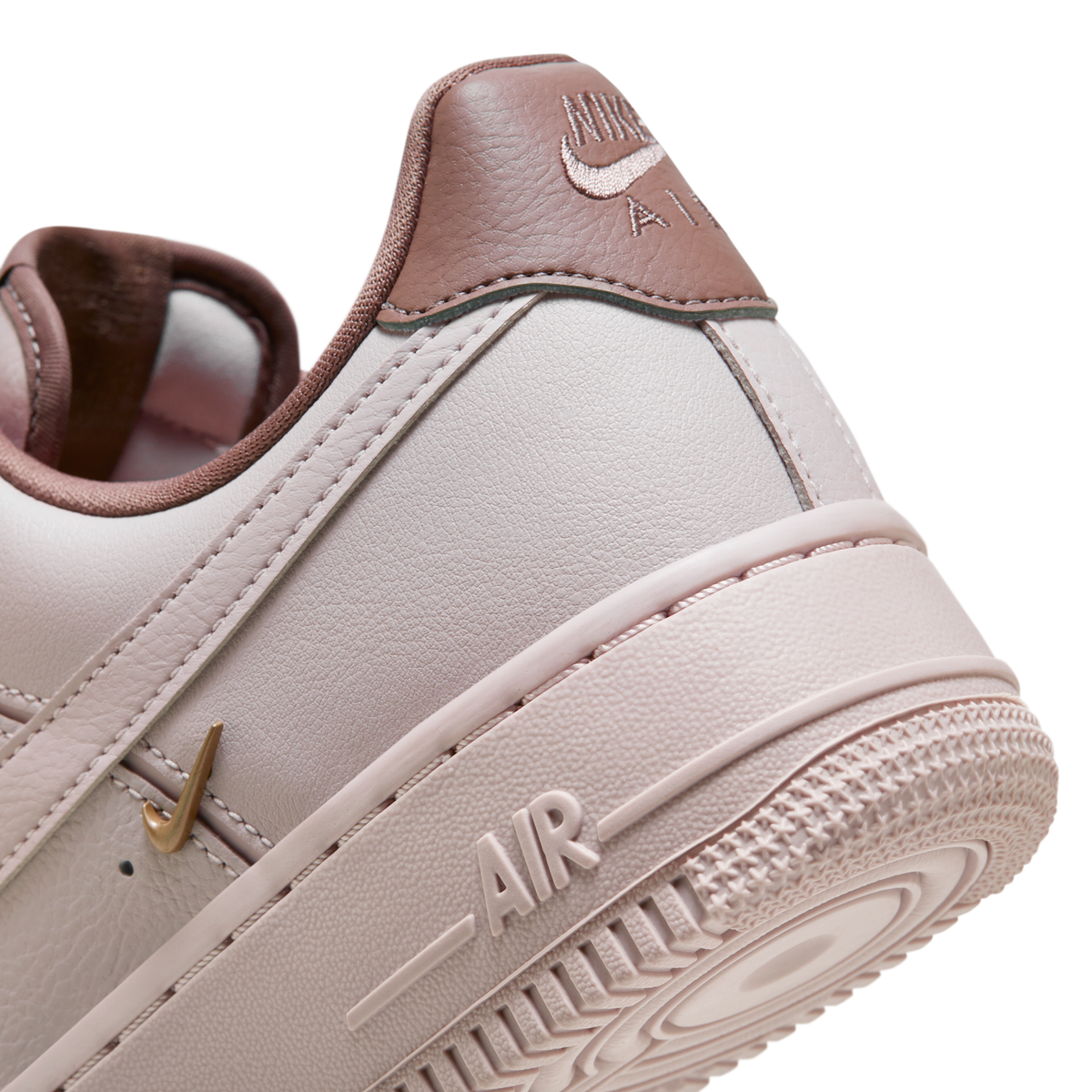 Nike Air Force 1 '07 LX CN Pink Oxford Gold Mini Swooshes (Women's)