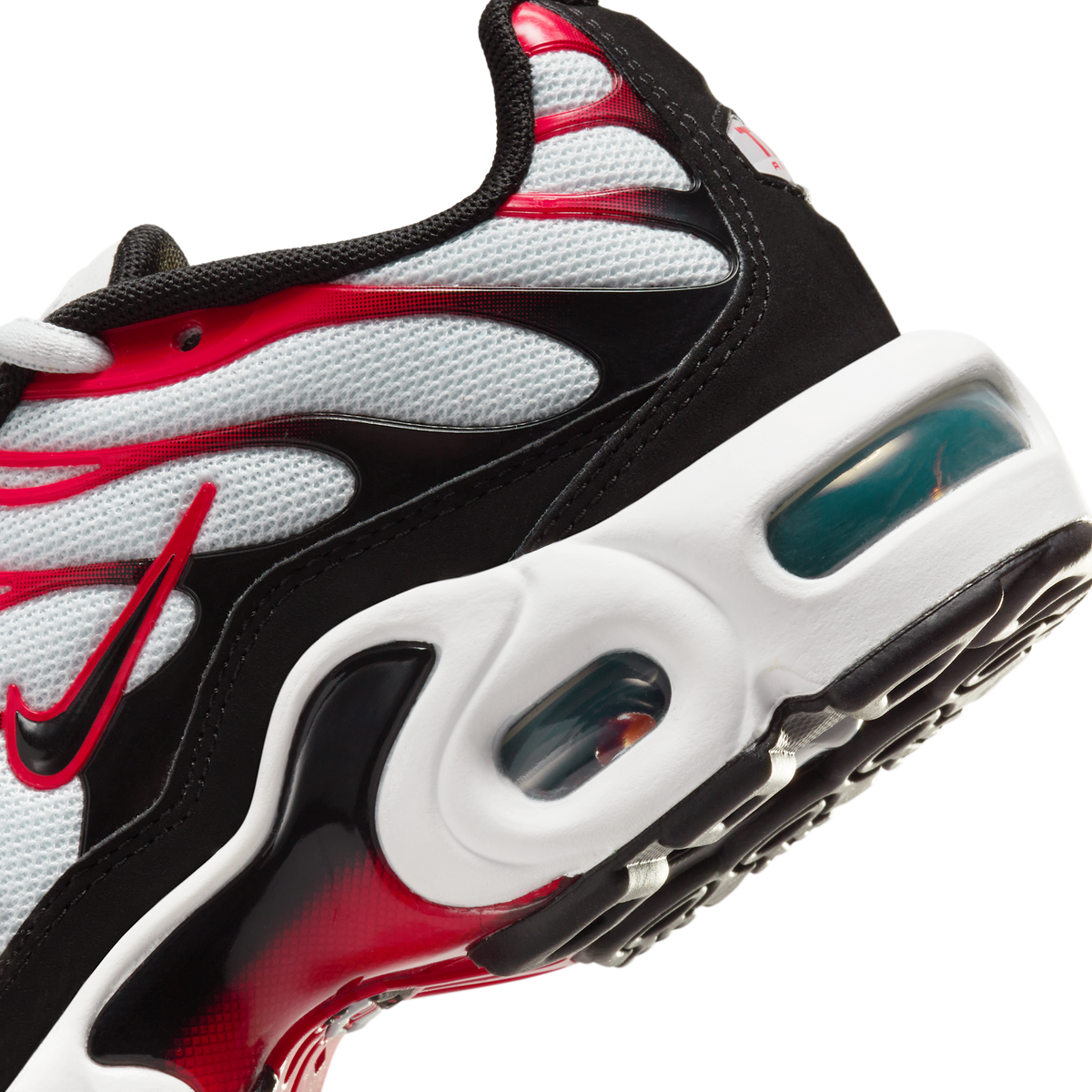 Nike Air Max Plus Pure Platinum Black White University Red (GS) | CD0609-027