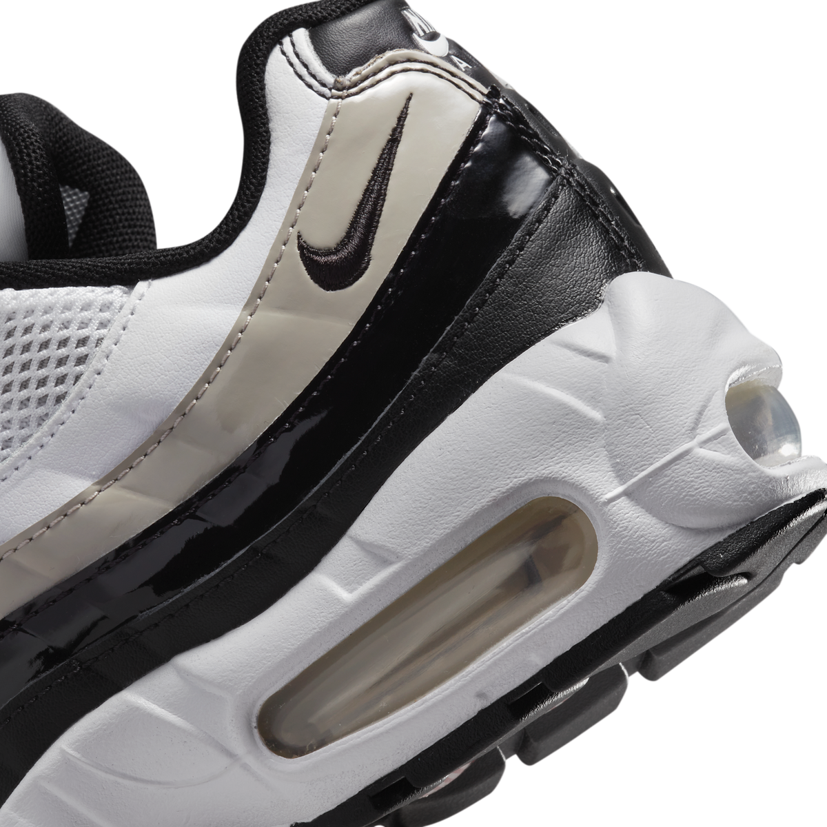 Nike Air Max 95 White Light Iron Ore Black Patent (Women's) | DR2550-100