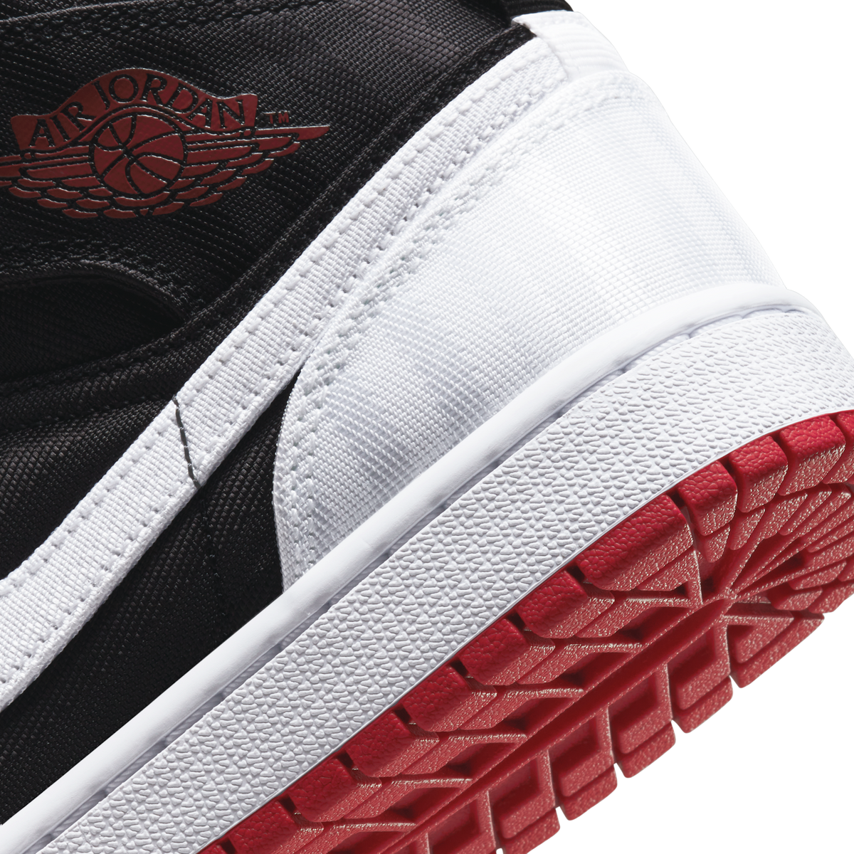 Jordan 1 Mid SE Utility Canvas White Black Gym Red (Women's)