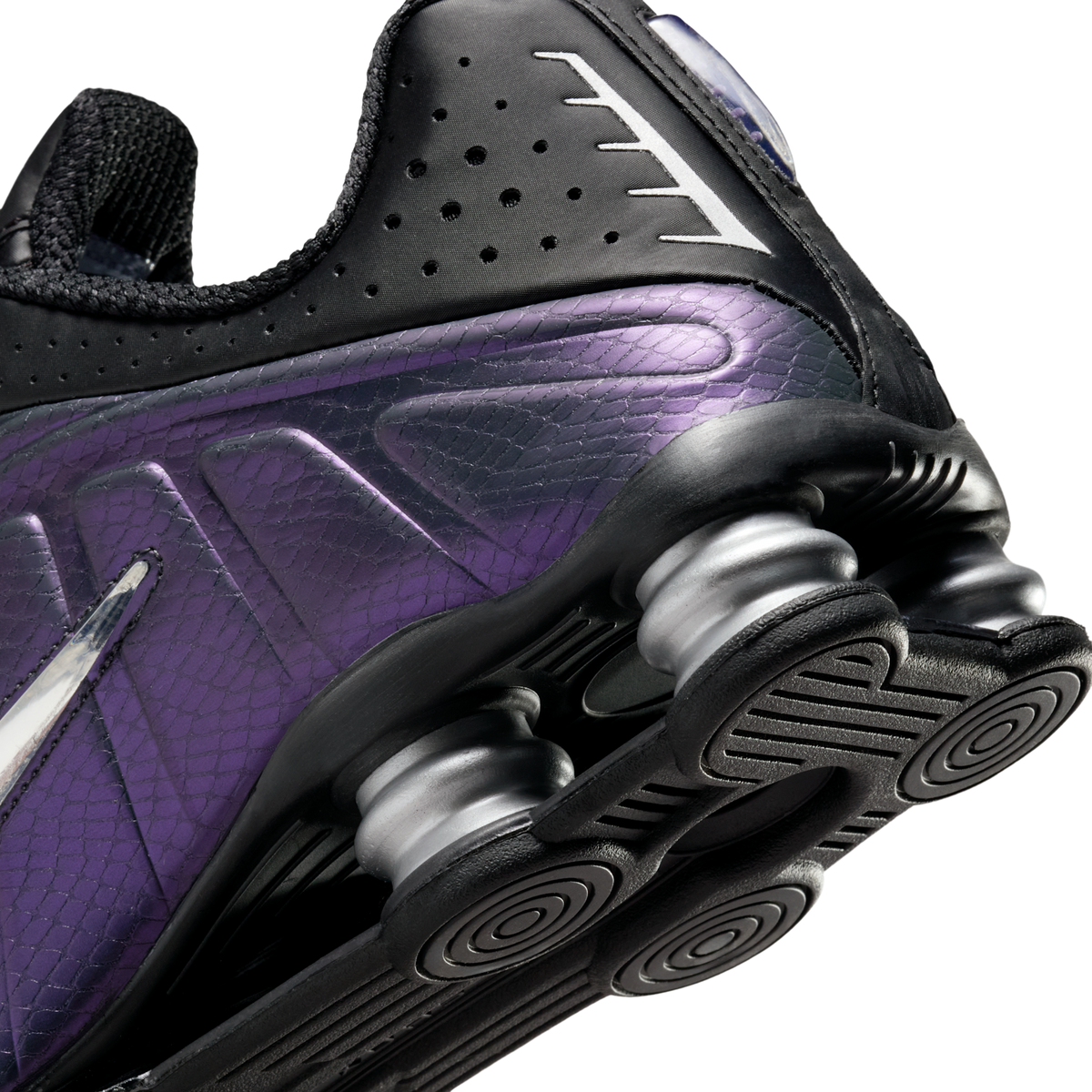 Nike Shox R4 Black Metallic Silver Purple Dynasty