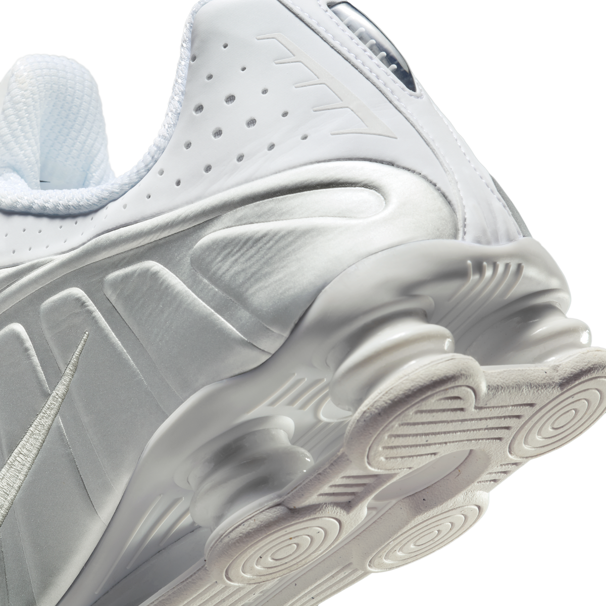 Nike Shox R4 White Bright Crimson Metallic Silver