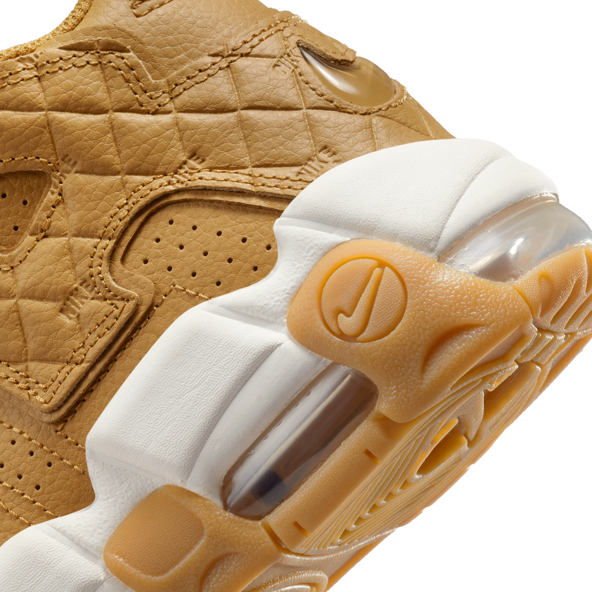 Nike Air More Uptempo Quilted Wheat Gum Light Brown (Women's)